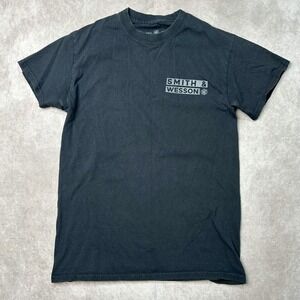 Smith & Wesson Mens Graphic T-Shirt Black Small American Made Flag Logo Tee
